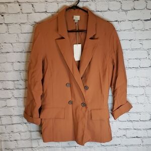 NEW with Tags!  Women's Double-Breasted Muted Orange Blazer